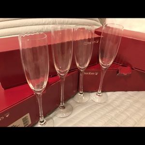 SOLD. Crystal champagne Flutes Orrefors. SOLD